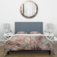 thumbnail image 3 of Designart "Glamorous Feathers of Boho Fantasy Gold IV" Glam Feather Bedding Covert Set - Glam Gold Floral Bed Set With 2 Shams, 3 of 6