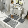 thumbnail image 3 of Edlbaegy Bathroom Rugs Set 3 Piece,Absorbent Bath Rugs,Shower Rug Runner Soft U Shaped Toilet Mats,Machine Washable Bath Mats for Bathroom Floor, Tub and Shower, 3 of 10