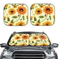 thumbnail image 2 of Naloa Sunflowers And Butterflies 2 Piece Foldable Car Sun Shades, Car Windshield Sunshade, Front Window Sunshade for Car, Truck, SUV - Medium, 2 of 7