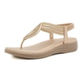 thumbnail image 4 of kamemir Women Sandals Women's Nature Sandals(Khaki,8.5), 4 of 6