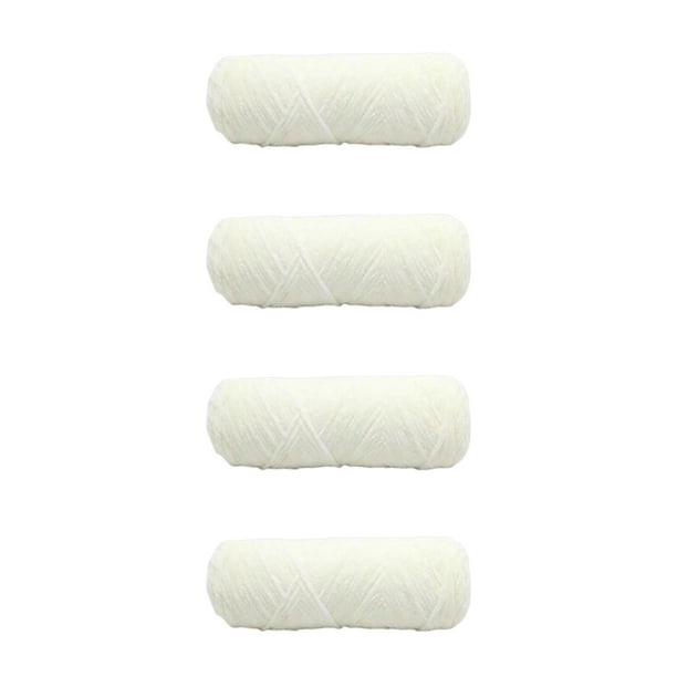 Ounissouiy 4 uds/400g/bola Chenille hilo de terciopelo dorado hilo tejido a mano bufanda cálida línea hilo de ganchillo tejido a mano Dropshipping Tela de costura y artesanía blanco Ounissouiy HA2981-01B