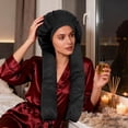 thumbnail image 2 of TIEVOSA Bonnet for Sleeping 2 In 1 Long Braids ，Bonnet for Braids， Reduce Friction Frizz Black, 2 of 8