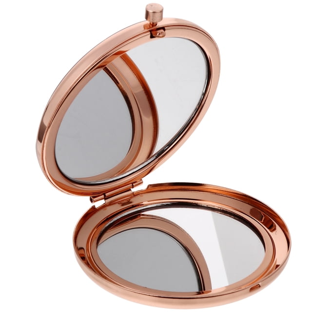 Milisten Compact Mirror Round Makeup Mirror Foldable Vanity Mirror Double-sided Mirror