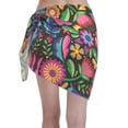 thumbnail image 2 of Bingfone Colorful Floral Embroidery Mexican Women's Sarong Swimsuit Cover Ups Bathing Suit Coverups Chiffon Beach Wrap Skirts, 2 of 7