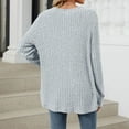 thumbnail image 5 of Womens Sweaters Clearance Long Sleeve Basic Cardigan Soft Cozy Solid Button Down Cardigan Light Gray S, 5 of 6
