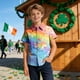 thumbnail image 5 of Blusa y camisa de manga corta con cuello vuelto, moderna e informal, con estampado del Día de San Patricio, con bolsillo, para uniforme escolar, para niños y niñas de 2 a 15 años., 5 of 7