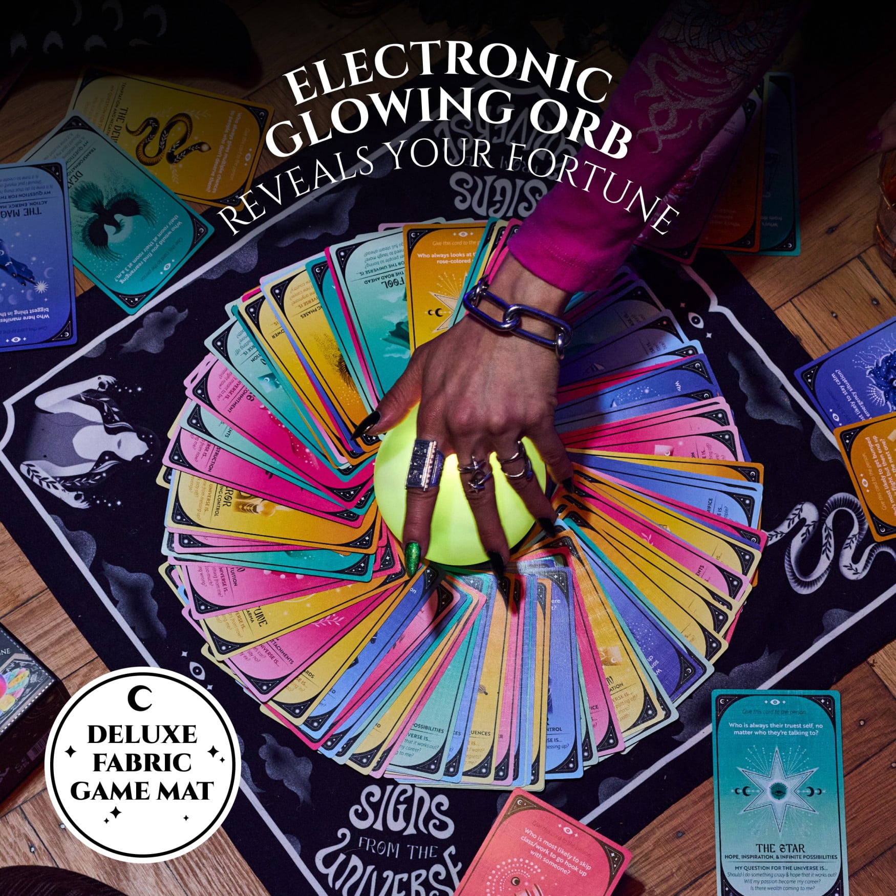 Signs from The Universe, Party Game with Tarot Cards & Glowing Orb for Girls Night, Teen Girl Gifts