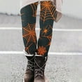 thumbnail image 3 of Owordtank High Waist Trouser for Women Skinny Casual Halloween Print Pants, 3 of 5
