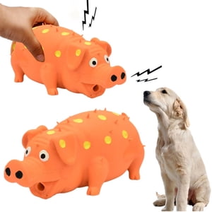 Pig Squeaky Dog Toy Interactive Dog Chew Toy Rubber Pig Dog Toy for Small Medium Large Dogs