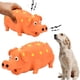 thumbnail image 1 of Juguete para perro chirriante de cerdo, juguete para perro chirriante de cerdo, juguete interactivo para masticar para perros, juguete de goma para perros hecho a mano con cuidado Jadeshay  A, 1 of 8