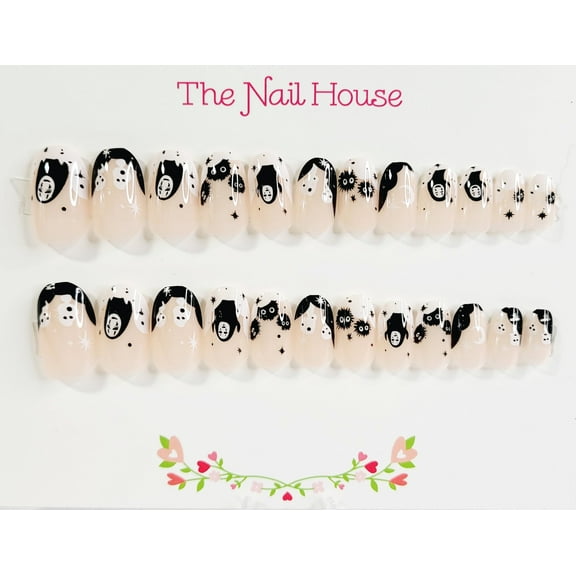 Goblins Galore Halloween Oval Press-On Nails By The Nail House NH - 24 Pieces