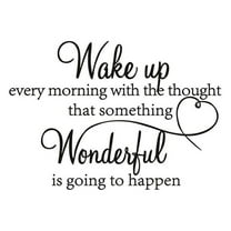 Aidoshy Wall Paper Peel and Stick Modern,WAKE UP EVERY MORNING DREAM Quote Wall Stickers Art Room Removable Decals DIY 40X29CM for Bedroom Bathroom Cabinets Decor Vinyl