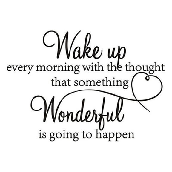 Aidoshy Wall Paper Peel and Stick Modern,WAKE UP EVERY MORNING DREAM Quote Wall Stickers Art Room Removable Decals DIY 40X29CM for Bedroom Bathroom Cabinets Decor Vinyl