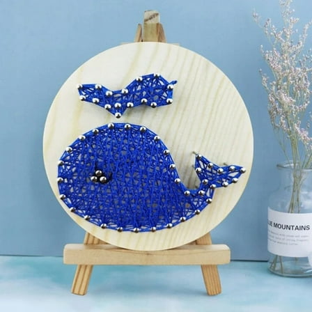 String Art DIY Kit - Whale. Wizardi Craft Kit F07-M12-1-DHAA28277