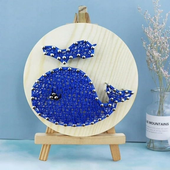 String Art DIY Kit - Whale. Wizardi Craft Kit F07-M12-1-DHAA28277