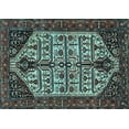 thumbnail image 1 of Ahgly Company Indoor Rectangle Persian Light Blue Traditional Area Rugs, 7' x 9', 1 of 4