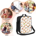thumbnail image 5 of Zufioo Kawaii Shiba Dog Insulated Lunch Bag,600D Polyester Oxford Fabric, Leakproof & Reusable Lunch Tote, Adjustable Shoulder Strap,Food Freshness Keeper with Utensils, 5 of 7