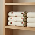 thumbnail image 7 of REGALWOVEN 1 Pack Thick Soft Coral Fleece Bath Towel with Cute Fruit Embroidery, Super Absorbent for Bathroom, Gym, Spa, Pool, Sports White 55" x 28", 7 of 7