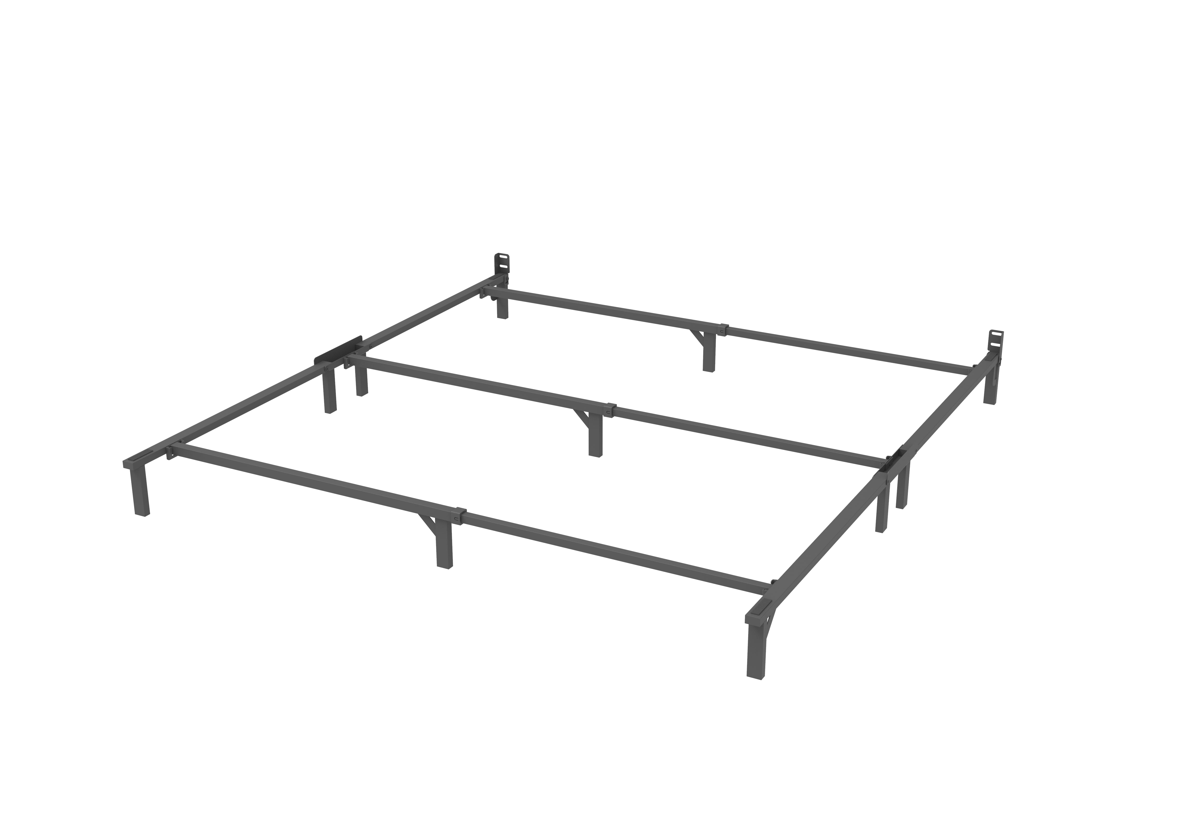 Mainstays Ardent King Metal Bed Frame, 7 in, Black, No-Tools Assembly