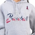 thumbnail image 3 of Women's G-III 4Her by Carl Banks Heather Gray Los Angeles Angels Shadow Logo Graphic Pullover Hoodie, 3 of 3