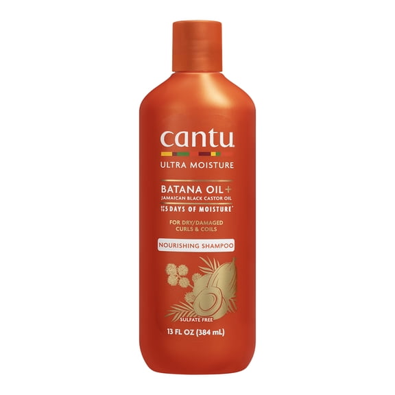 Cantu Ultra Moisture Nourishing Shampoo with Batana Oil   Jamaican Black Castor Oil, 13 fl oz