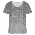 thumbnail image 4 of Dyegold Graphic Tees For Women Vintage Summer Short Sleeve Tops Summer Casual Loose Crewneck Floral Print Blouses Tshirts, 4 of 4