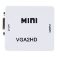 thumbnail image 1 of Adaptador Convertidor Compatible con para Mini VGA A , Caja Convertidora de Video HD 1080P para Proyector HDTV, PC, Color, 1 of 6