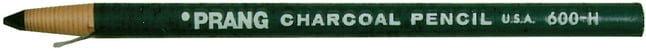 Prang 001323 Non-Toxic Paper Wrapped Charcoal Pencil, Medium Tip, Black, Pack - 12