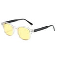 thumbnail image 2 of Retro Sunglasses for Womens Mens Square Thick Framed Shades Trendy Vintage Sun Glasses Yellow, 2 of 4