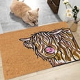 thumbnail image 4 of Yeetfub Indoor Floor Mats for Home Entrance, Funny Doormats for Front Door Cow printed floor mat with hair covering the eyes and protruding small tongue Super Durable Welcome Mat for Front Door, 4 of 6
