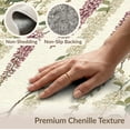 thumbnail image 6 of ODIKA 3'x5' Sage Green Boho Vintage Botanical Washable Accent Rug Wisteria Vine Trail Centered Bloom Layout Cottagecore for Bedside, Nursery Room, Pet Friendly & Non-Shedding, 6 of 7