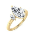 thumbnail image 2 of Pomona - Moissanite Triple Marquise Cut Lab Diamond Engagement Ring, 2 of 4