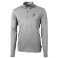 thumbnail image 2 of Men's Cutter & Buck Gray Springfield Cardinals Virtue Eco Pique Recycled Quarter-Zip Pullover Top, 2 of 3
