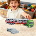thumbnail image 4 of Large Transport Truck Model, Detachable Cargo Container, Children's Toy, Alloy Semi Truck, Vegetable Fruit And Beverage Transport Vehicle Trailer Toys for Boys, 4 of 5