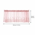 thumbnail image 2 of THOPBPRK Lace Kitchen Cafe Curtains Rod Pocket Sheer Curtains Fresh Small Window Short Drapes Delicate Light Filtering Voile Valances for Bathroom Living Room and RV Window , 1Pack Dark Green, 2 of 7