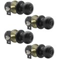 thumbnail image 1 of Matte Black Privacy Door Knobs Bed/Bath Keyless Door Locks, Interior Flat Ball Door Knobs Locksets with Thumb Turn, 4 Pack, 1 of 6
