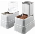 thumbnail image 4 of Elevated Dog Bowls Set, 1 Gallon Automatic Gravity Food Feeder & Water Dispenser with Stainless Steel Bowls, Adjustable Elevated Feeder for Small Medium Large Dogs, Anti-Choking & Neck Protection, 4 of 4
