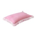 thumbnail image 1 of CSChome Housse de Coussin Lavable Résistante aux Déchirures Respirante Non Décolorante Style Princesse avec Bordure en Dentelle, 1 of 7