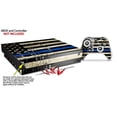thumbnail image 2 of Skin Wrap for XBOX One X Console and Controller Painted Faded Cracked Blue Line Stripe USA American Flag, 2 of 3