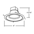 thumbnail image 2 of Nicor Lighting 17545WH 6 in. Light Fixture Round Downlight Trim - White, 2 of 2