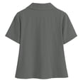 thumbnail image 5 of Yievot Button Down Shirts for Women Loose Casual Collared Shirt Short Sleeve Summer Tops with Pockets, 5 of 7