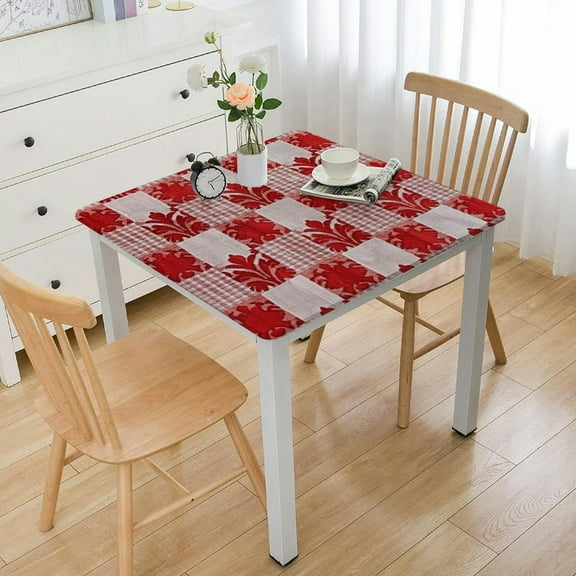 HAOXIT  Rectangle Waterproof Vinyl Table Cloth, Buffalo Flannel Backed Tablecloth, Wipeable Table Cover for Dinner, Kitchen, Outdoor 36*36