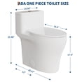 thumbnail image 2 of 17.5 Inch Tall Toilet, One-Piece Elongated Toilet with ADA Comfort Chair Height Seat, Powerful 3/4.8L GPF Dual Flush, 12" Rough In High Bowl for Seniors, White, 2 of 8
