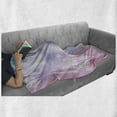 thumbnail image 6 of Pastel Soft Flannel Fleece Throw Blanket, Fantasy Sky Abstraction Smoky Clouds Foggy Ethereal Composition, Cozy Plush for Indoor and Outdoor Use, 50" x 60", Pale Pink Aqua White, by Ambesonne, 6 of 6
