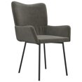 thumbnail image 4 of Sillas de comedor VidaXL, tapicería suave de terciopelo gris oscuro, 4 of 8