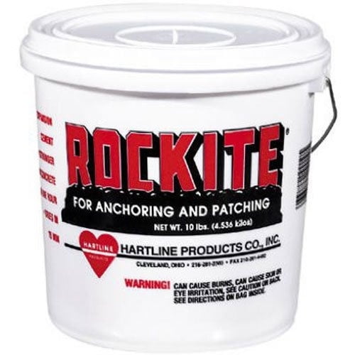 Ciment à Expansion Rapide Rockite 10010, 10 lb, Seau, Blanc/blanc Cassé/gris, Poudre