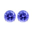 thumbnail image 3 of Sterling Silver with Natural Tanzanite Stud Earrings, 3 of 4