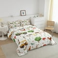 thumbnail image 2 of Cute Excavator Comforter Set,Farm Animals Bedding Set,Farmhouse Horses Chicken Cow Bedding Comforter Sets,Cartoon Botanical Leaves Floral Duvet Insert, 2 of 6