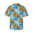 thumbnail image 3 of Balery Sunflowers Print Men's Hawaiian Shirts Short Sleeve Beach Shirt Relaxed Fit Vacation Button Down Shirts-3X-Large, 3 of 9