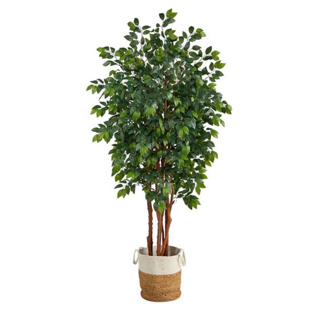 NearlyNatural T2987 7 ft. Sakaki Handmade Artificial Tree with Planter